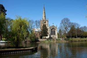 Holy Trinity Church y el río Avon, Stratford upon Avon