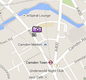 Situación de Camden Market en el Mapa de Londres