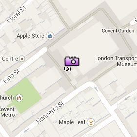 Situación de Covent Garden Piazza en el Mapa de Londres
